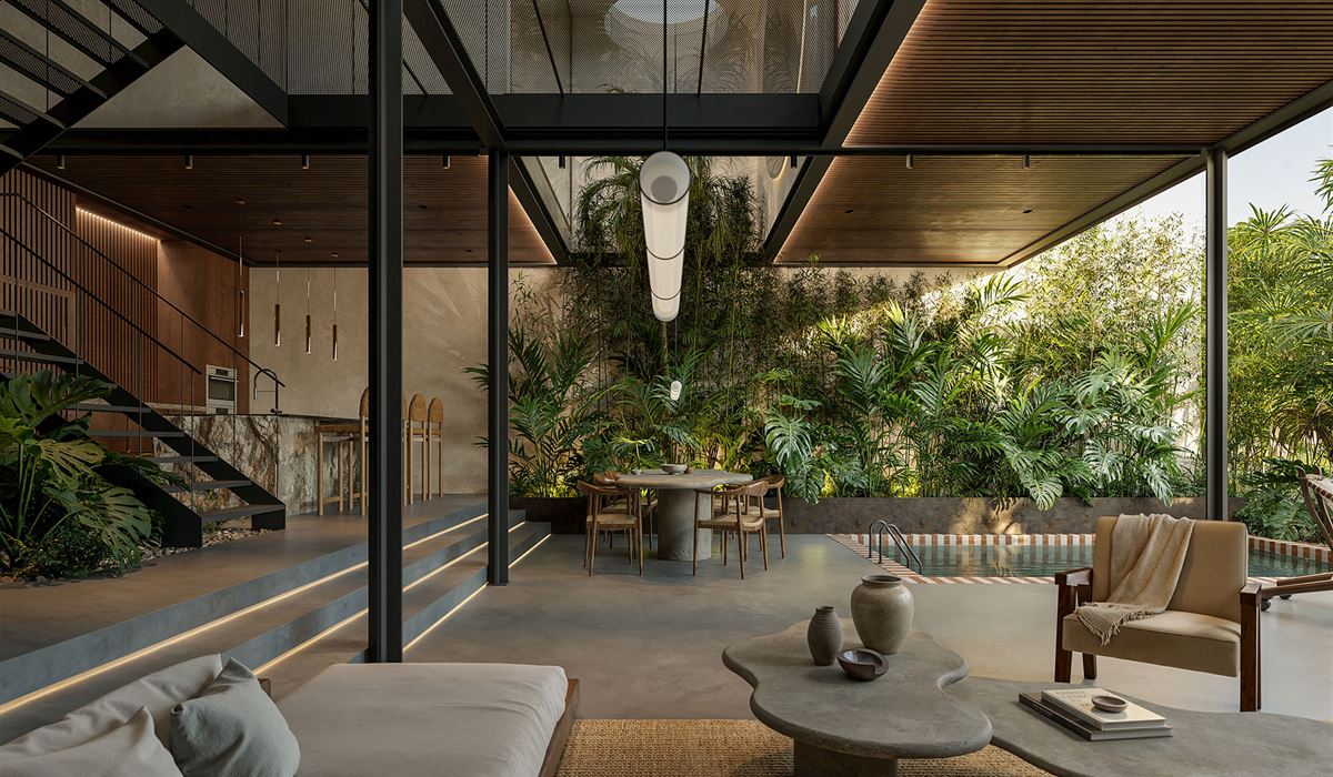 Ananta Canggu — vizualizace interiéru